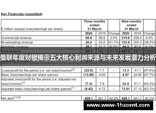 曼联年度财报揭示五大核心利润来源与未来发展潜力分析