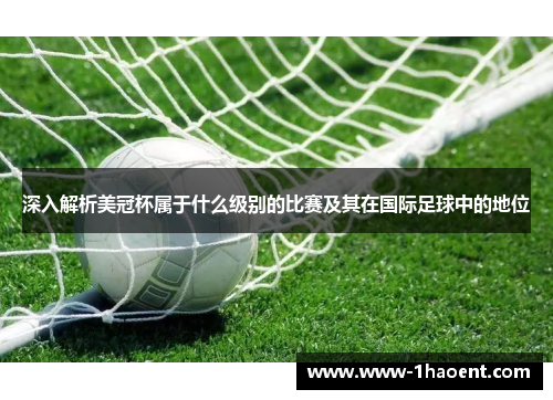 深入解析美冠杯属于什么级别的比赛及其在国际足球中的地位